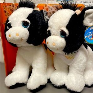 2 plush cows